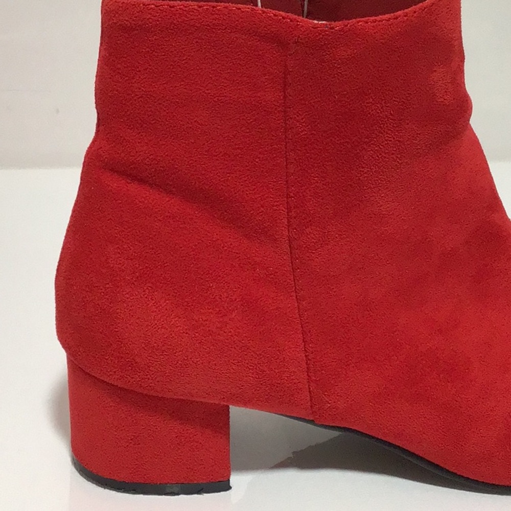 Camssoo Suede Red Ankle Boots, Size 30 - Picture 6 of 9